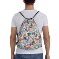 thumbnail image 2 of Drawstring Backpack - Colored Casino Chips Splash Proof Small Drawstring Gym Bag for Women Men, Cinch Sports String Bag Backpack for Travel Swimming Beach, 2 of 8