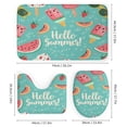 thumbnail image 3 of Hello Summer with Watermelon And Ice Cream 4 Piece Decor Shower Curtains Sets Bathroom Sets with Shower Curtain And Rugs 4 Piece Watermelon Pineapple Summer Waterproof Durable Bathroom Decor Shower, 3 of 8
