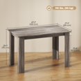 thumbnail image 2 of Light Grey Kitchen Dining Table for 4-6 | Wood Effect, Compact Design, Durable & Stylish | Perfect for Small Spaces & Family Gatherings, 47" x 27", 2 of 7