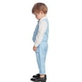 thumbnail image 4 of Toddler Gentleman Suit Baby Boy Clothes Sets Bowtie Long Sleeve Shirts and Suspenders Pants Sets 4 Pcs Dressy Outfit,12 Months-7 Years, 4 of 12