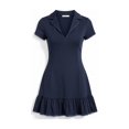 thumbnail image 5 of ClodeEU Women's Short Sleeve V Neck Mini Dress,Casual Ruffle Hem Flared A Line Dress Navy,Women's Plus L, 5 of 6