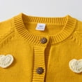 thumbnail image 4 of hengsof Baby Girls and Toddlers Long Sleeve Knitted Button Cardigan, Heart Print Top, 4 of 7
