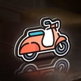 thumbnail image 4 of Motorcycle 3D Novelty Light Box, Retro Scooter and Vespa Decor for Riders and Travelers (Height 12 inch, 30cm), 4 of 9