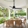 thumbnail image 4 of Parrot Uncle 42" IP65 Waterproof Plug-in Outdoor Ceiling Fan with Light and Remote, Black Propeller Ceiling Fan for Patio, 4 of 20