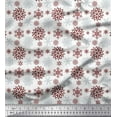 thumbnail image 1 of Soimoi Moss Georgette Fabric Snowflake Artistic Print Fabric by Yard 42 Inch Wide, 1 of 1