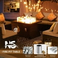 thumbnail image 3 of RADIATA 7 Pcs Outdoor Furniture with Fire Pit Table, Espresso Wicker Sofa, 3 of 13