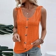 thumbnail image 2 of fatyb Womens Eyelet Tank Tops U Neck Sleeveless Tunic Tops Loose Blouses Button down Casual Cami Shirts, 2 of 6
