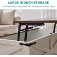 thumbnail image 6 of Coffee Table with Storage, Rustic White Square Coffee Tables for Living Room, Lift top Coffee Table with Large Hidden Compartment, Smart Cocktail Tables with Flip Top Lids for Home Office, 6 of 16