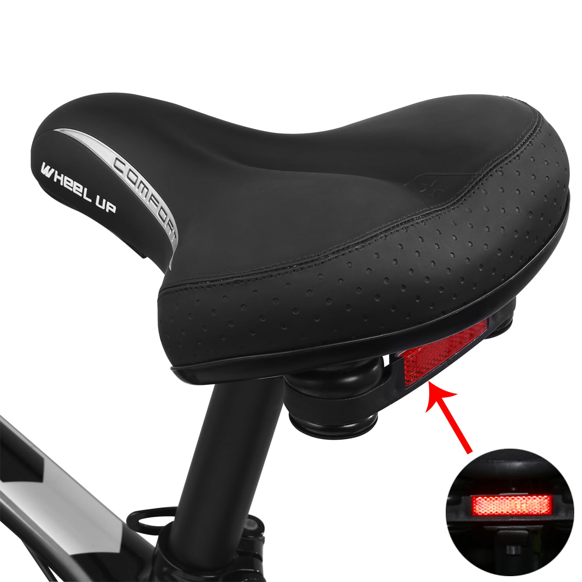 Comfort Breathable Extra Wide Big+Bum Bike Bicycle Soft Pad Saddle Seat Cushions