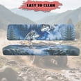 thumbnail image 4 of HUIACONG Blue Wolf UTV Seat Covers Waterproof Easy Installation 4 Wheeler Seat Cover Non-Slip Soft Fit for Kawasaki Mule 3010, 4 of 7