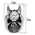 thumbnail image 2 of Rings for Men Silver Stainless Steel TK465 with AAA Grade Cubic Zirconia in Clear, 2 of 4