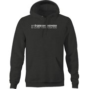 My German Shepherd is Cuter Than Your Dog pet Hoodies for Men Large Dark Gray