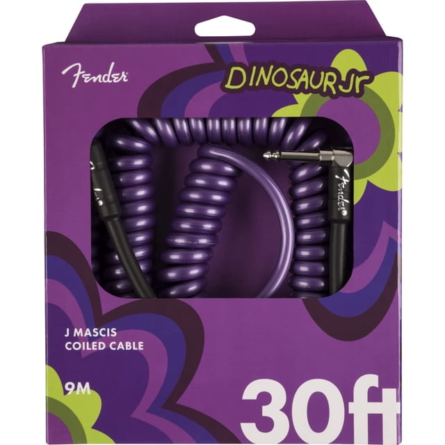 Cable para instrumentos Fender J Mascis Dinosaur Jr., enrollado, 9 m, color morado