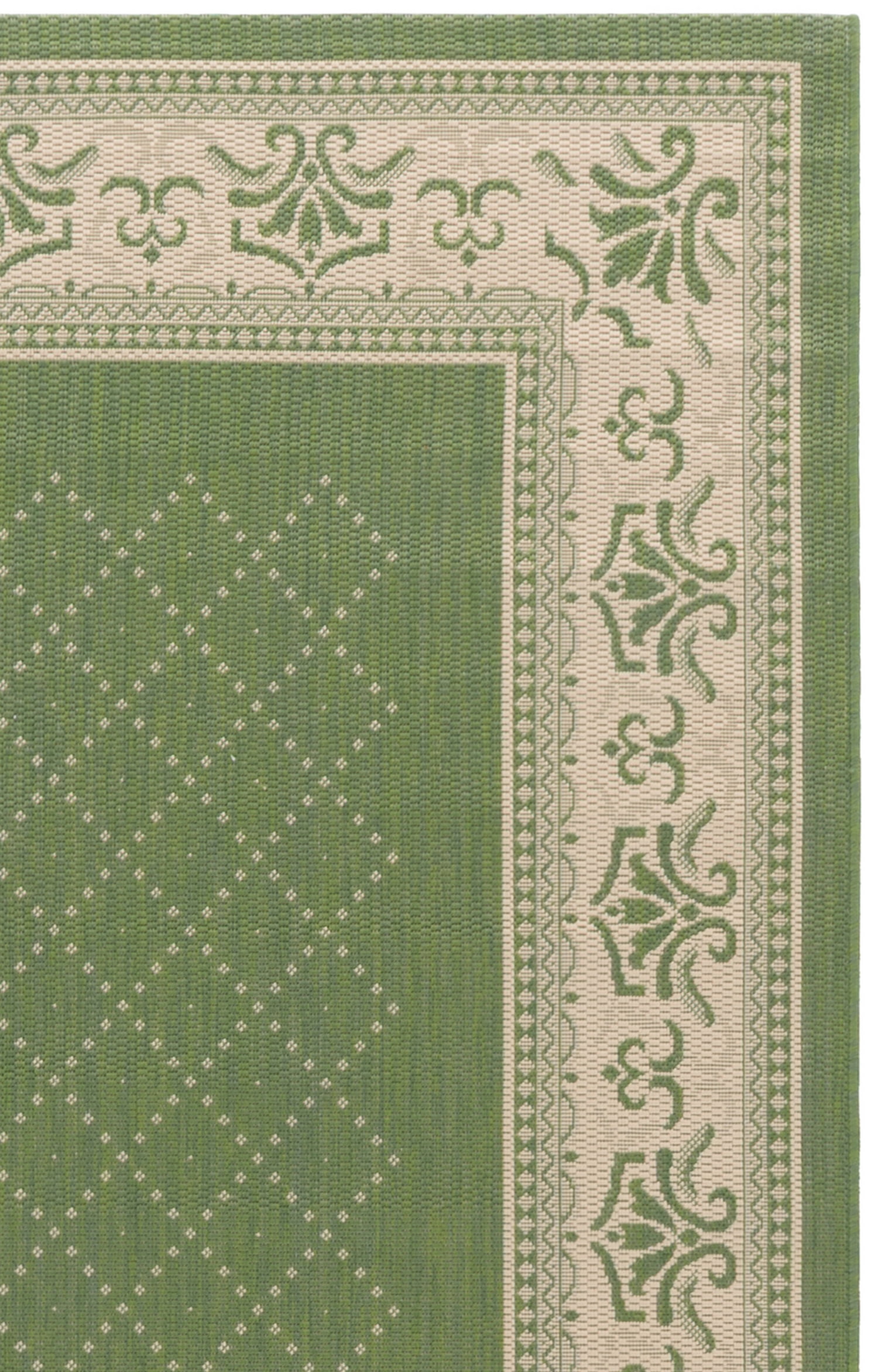 Safavieh Courtyard Eva Oriental Indoor/Outdoor Area Rug, Olive/Natural, 5'3" x 7'7"
