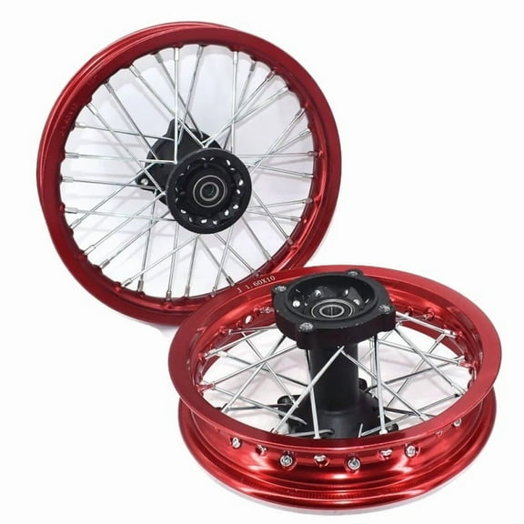 Applies to 1.40X12 inch Front 1.60-10 inch Rear Rims Aluminum Alloy Wheel Rims Black Hub CRF50 XR50 70 Apollo SDG 50cc 110 125cc