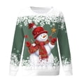 thumbnail image 4 of WEAIXIMIUNG Chandail en Molleton Court à Fermeture Éclair pour Femmes, Imprimé Joyeux Noël, Col Rond, Coupe Ajustée, Manches Longues, Décontracté, Ample, 4 of 4
