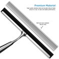 1 Set of Shower Squeegee Shower Screen Wiper with Replacement Strip and Selfadhesive Hook