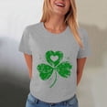 thumbnail image 4 of UngA Women St Patricks Day Shirt Shamrock Clover Print T Shirt Irish Graphic Tees Lucky Tops,M, 4 of 8
