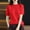 Red, variant on Njoeus Women's Crewneck Short Sleeve Knit Sweater Tops 2024 Spring Summer Dressy Blouse Women Trendy Casual Loose Tunic Tops Lightweight T-Shirt S-XXL