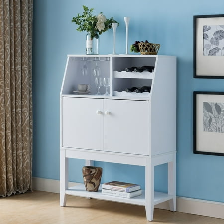 - Furniture of America Belta White Wine Cabinet Storage Server by FOA