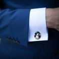thumbnail image 3 of Polar Bear Men's Shirt Cufflinks made of Stainless Steel for Formal Attire, 3 of 6