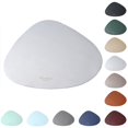 thumbnail image 2 of Coofit Faux Leather Placemat Waterproof Triangular Table Mat Table Placemat for Kitchen, 2 of 10
