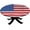 American Flag Fitted Tablecloth, variant on Marble Round Fitted Tablecolth with Elastic Edge, Onyx Stone Pattern Fitted Table Cover Table Cloth for Kitchen Indoor Dining Outdoor Party Patio, Fits Tables up to 48" Diameter, Rustic Style