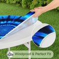 thumbnail image 5 of Blue Tie Dye Spiral Pattern Round Fitted Tablecloth with Elastic Edge,Dining Table Cover Waterproof,Outdoor Round Tablecloth for Camping,Dining,Indoor and Outdoor, 5 of 7