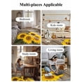 thumbnail image 6 of Rustic Area Rug for Bedroom 3x5 Ft Sunflowers Wood Grain Texture Pastoral Vintage Super Soft fuzzy Throw Rug Non-Slip Fluffy Plush Indoor Floor Carpet for Living Room Nursery Home Decor, 6 of 8