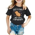 thumbnail image 3 of WhouRiu Toddler Girl's Tshirt Short Sleeve Capybara Print Casual Tee Shirt Kids Soft Loose Athletic Casual T Shirts Black,Sized 3-4, 3 of 3