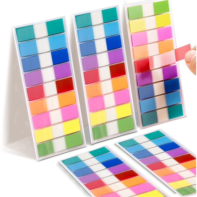 LAICAIW 900 Pcs, Transparent Sticky Notes ,Page Markers, Book ,Pop Up Index Tabs,Label,Flags Stickers
