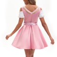 thumbnail image 6 of JTieacloth Womens 3-Piece Oktoberfest Bavarian Dirndl Dress Party Dress,Pink, 6 of 7