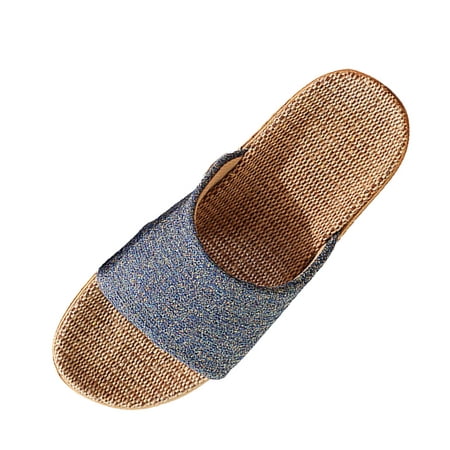 

ibaste Flax Tatami Slippers No Slip Indoor Slippers | Open Toe Women s Slippers Flax House Shoes | Fashion Summer Skidproof Indo