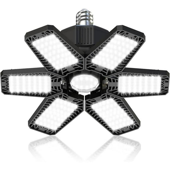 6500-Volt 18000 Lumen LED Garage Light Adjustable Ceiling Lighting Screw in E26 E27 Bulb for Shop Workshop Basement