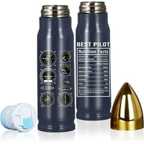 Pilot Gifts, Best Gifts For Pilots, Aviation Pilot Gift For Men, Pilots Tumbler With Lid 17 Oz, Christmas Birthday Present For Him, Aviation Bullet Tumbler, Water Bottle