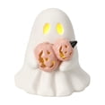 thumbnail image 2 of Cute Spooky LED Ghost Ornament, Glowing Ceramic Statue, Multi-scene Tabletop Decor, Fall Seasonal Craft for Mantel Shelf Halloween Decoration, 2 of 7