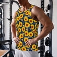 thumbnail image 5 of Lsque Sunflowers Pattern Mens Tank Tops Muscle Athletic Quick Dry Sleeveless Workout Fitness T Shirts Beach Tank Top, Loose-fit Sleeveless Shirt for Men-X-Large, 5 of 7