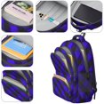 thumbnail image 4 of Blue and Black Checkered Pattern Backpack for School, Cute School Bag with Adjustable Shoulder Straps and Padded Back, 16.9"x12.6"x5.9", 4 of 5