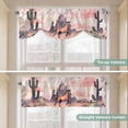 thumbnail image 5 of Tie Up Valance Curtain for Kitchen, Watercolor Running Horse Cactus Rod Pocket Short Curtains Adjustable Tie-Up Shade Valances, Desert Hill Ombre Sky Window Treatment for Bathroom Living Room Bedroom, 5 of 9