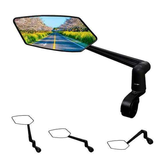 Homieway Bike Mirror,New Foldable Bicycle Mirror for Handlebar Mount, Adjustable Bicycle Rearview Mirrors,360° Rotatable E-bike- Mirror for E-scooter Handlebar Left (0.87-1in)