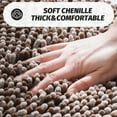 thumbnail image 5 of FloorHug Bathroom Rugs 17"x24", Chenille Bath Rugs Washable for Bathroom Floor, Soft and Absorbent Bath Mat Non-Slip, 1.2" Thick Plush Fluffy Bathroom Mat for Tub and Shower, Brown, 5 of 10