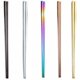 thumbnail image 1 of 4 pares de palillos de metal reutilizables multicolores aptos para lavavajillas, ligeros, fáciles y limpios, 18/8 de grado alimenticio 304 (multicolor), 1 of 5