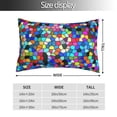 thumbnail image 4 of Kll Colorful Tie Dye Stained Glass 2 Pillow Covers Envelope Closure,Super Soft And Cozy Fuzzy Fleece Pillow Case Cover 14"X20", 4 of 9