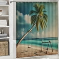 thumbnail image 6 of Orinice Palm Tree Swing Beach Bathroom Decor Set with Hooks 100% Polyester Shower Curtain for Bathroom Decoration, Colorful Luxurious Graphic Print Polyester Fabric Fashion Shower Curtain Set, 6 of 7