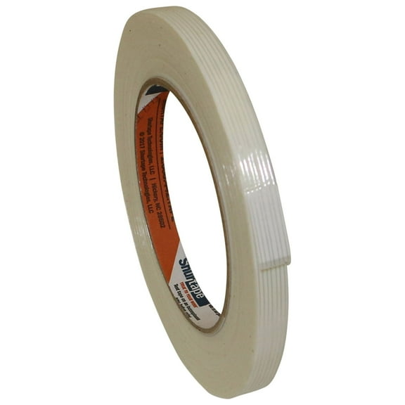 Shurtape GS-490 Economy Grade Filament Strapping Tape: 3/8 in. x 60 yds. (White)