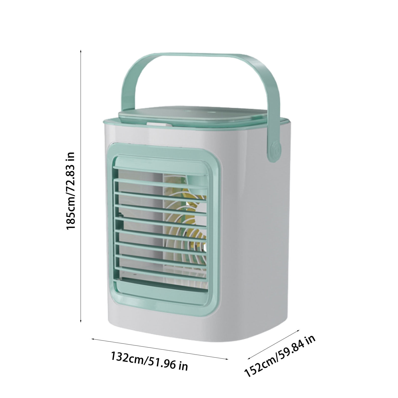 Portable Air Conditioner, 3-IN-1 Evaporative Air Cooler with Colourful Ambient Light, Personal Mini Desktop Cooling Fan for Room Kitchen Office RV Car