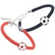 thumbnail image 3 of KAKOWELY 2 pulseras de fútbol para parejas, pulseras de muñeca, pulseras de fútbol, regalos para fanáticos del fútbol., 3 of 5