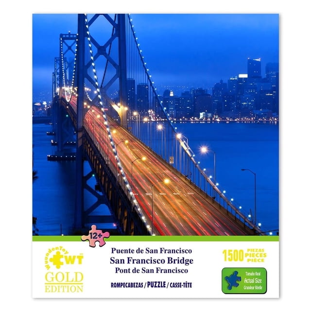 Rompecabezas Wuundentoy Puente de San Francisco Gold Edition 1500 Piezas
