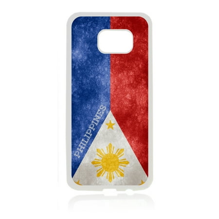 Flag Philippines - Filipino Grunge Flag White Rubber Thin Case Cover for the Samsung Galaxy s6 - Samsung Galaxy s6 Accessories - s 6 Phone (Best Cheap Phones Philippines)