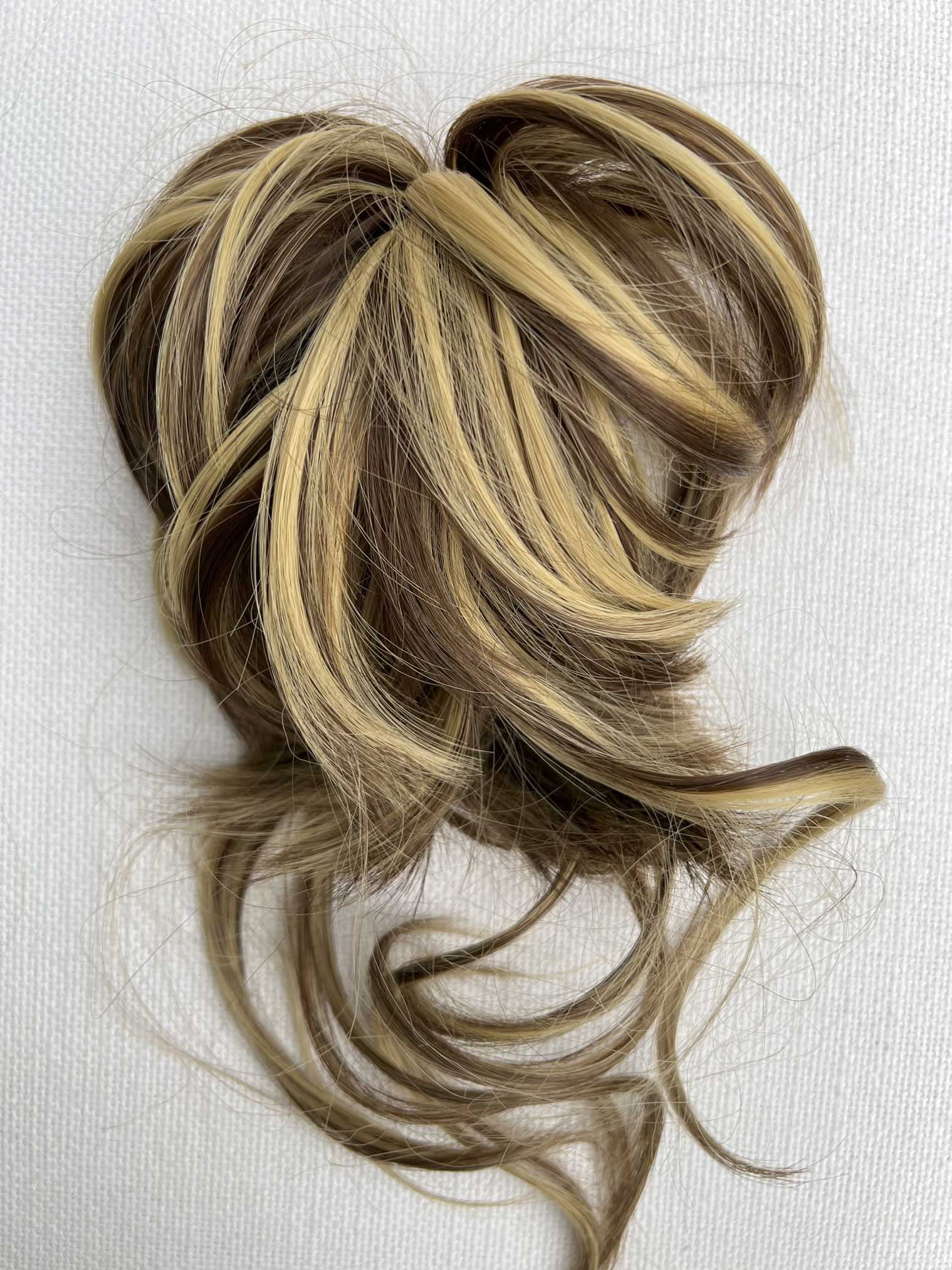 Apexhairs Messy Bun Hairpiece Chignon Curly Hair Bun Scrunchie Updo with Bangs Real Hair Bun